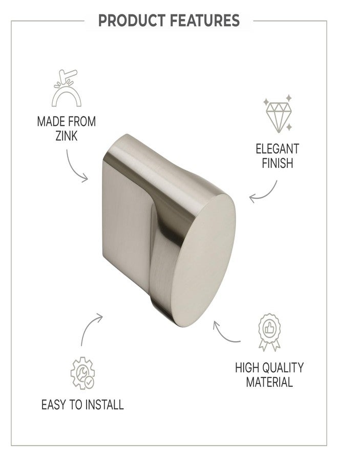 LAPO 2 Piece Knobs for Drawers & Cupboards - Zinc Knob for Kitchen, Wardrobe, and Home Furniture (Satin Matt Finish) - Image 3